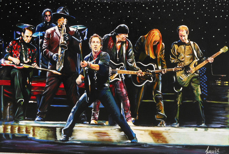 Bruce Springsteen e Street Band - painting